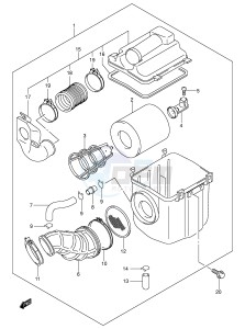 LT-F400 (P3-P28) drawing AIR CLEANER