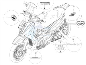 BEVERLY 300 IE ABS E4 (APAC) drawing Plates - Emblems