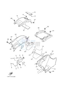 YFM550FWAD YFM5FGPB GRIZZLY 550 EPS (1HSA) drawing SIDE COVER