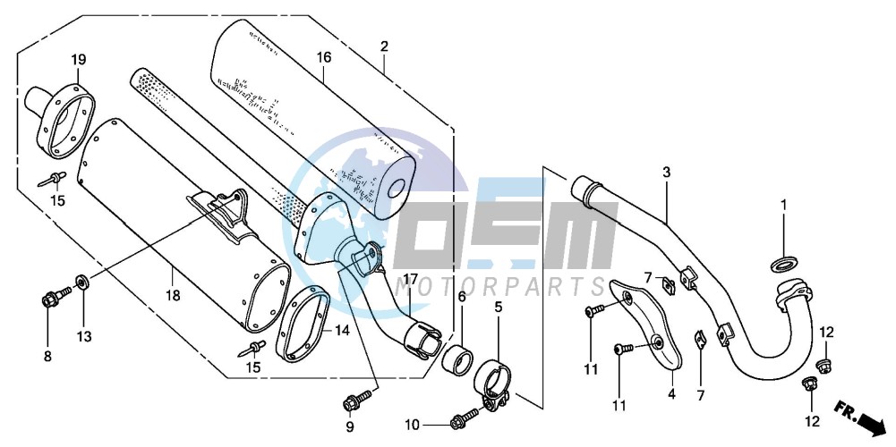 EXHAUST MUFFLER (CRF450R2-CM)