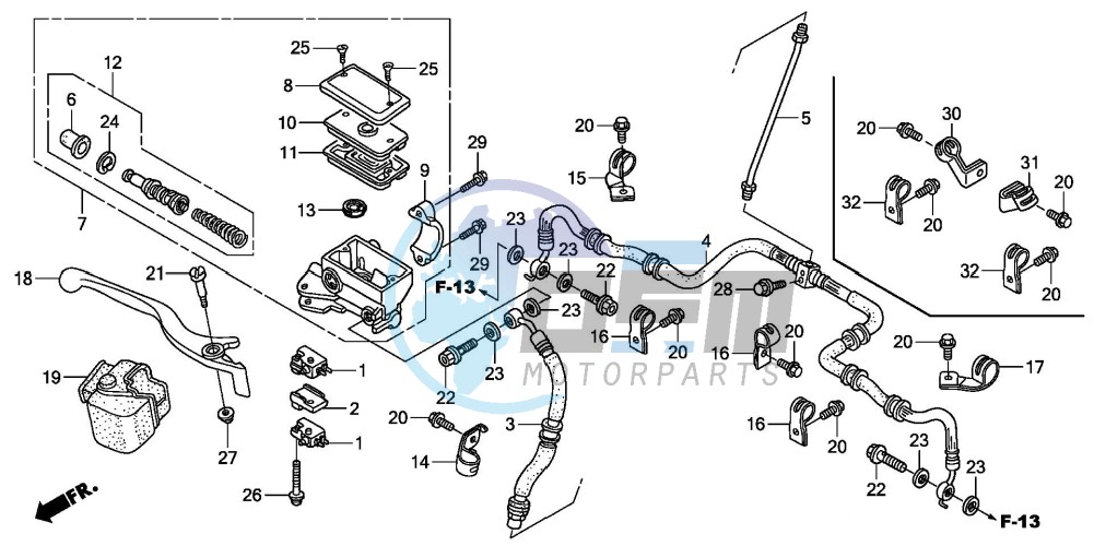 FR. BRAKE MASTER CYLINDER