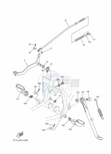 DT125 (3TTW) drawing STAND & FOOTREST