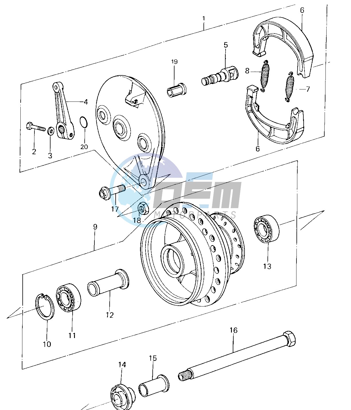 FRONT HUB_BRAKE -- 78-79 KX125-A4_A5- -