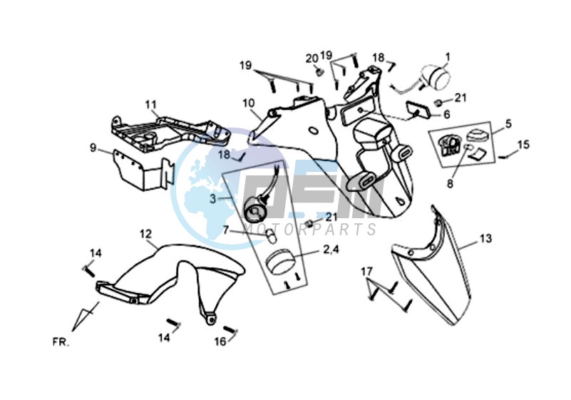 INDICATOR - REAR FENDER - MUDGUARD