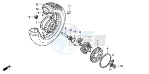 VT600CD drawing REAR WHEEL