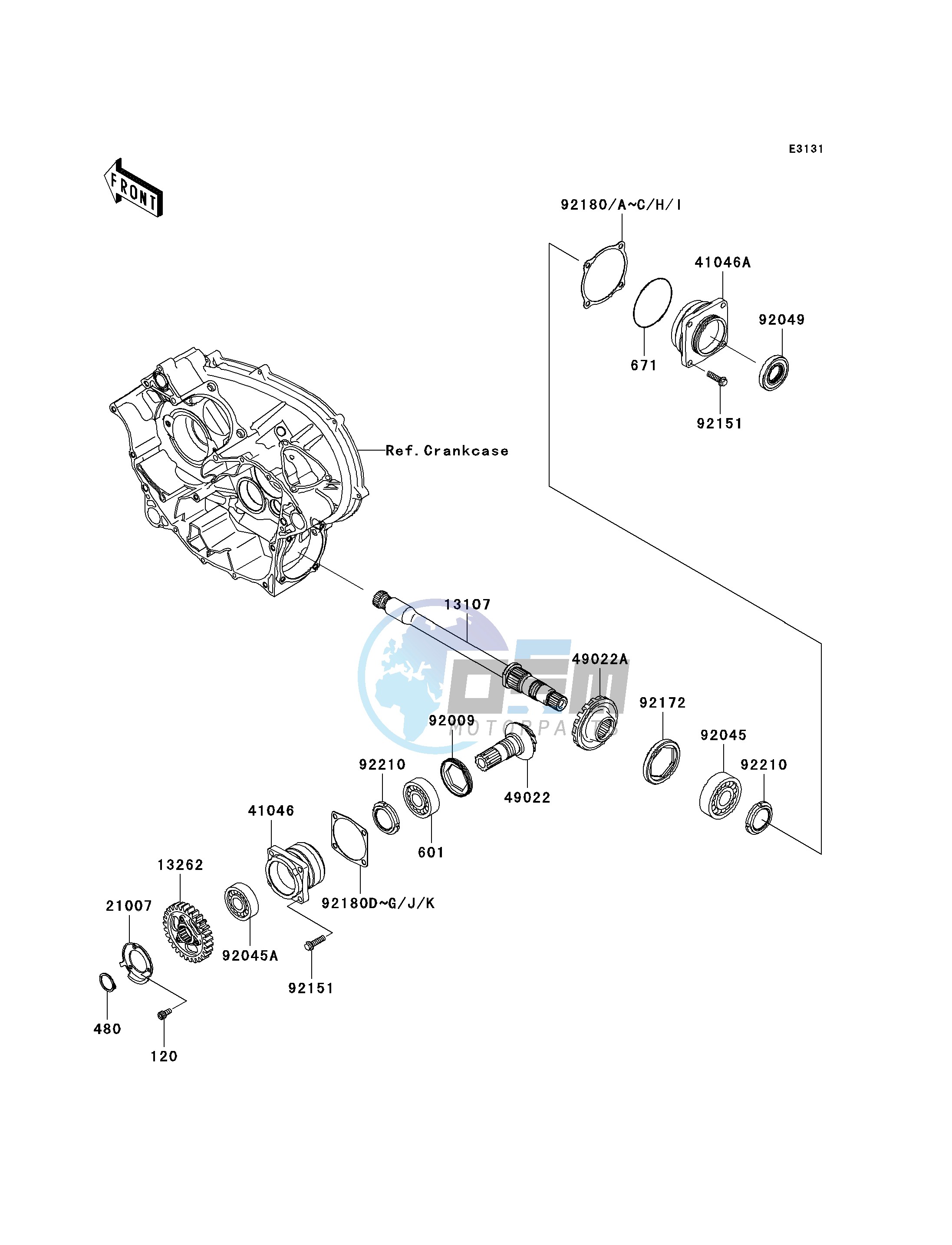 FRONT BEVEL GEAR