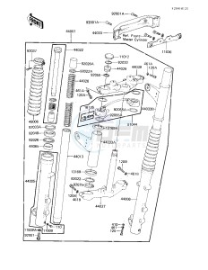 KZ 750 F [LTD SHAFT] (F1) [LTD SHAFT] drawing FRONT FORK