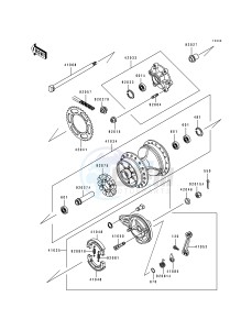 KL 250 D [KLR250] (D10-D14) [KLR250] drawing REAR HUB