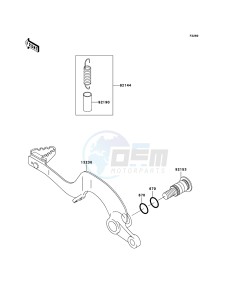 KX250 KX250R7F EU drawing Brake Pedal