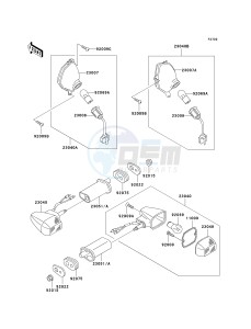 ZG 1000 A [CONCOURS] (A15-A19) [CONCOURS] drawing TURN SIGNALS