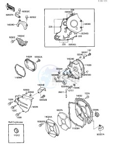 ZX 750 F [NINJA 750R] (F1-F3) [NINJA 750R] drawing ENGINE COVER-- S- -