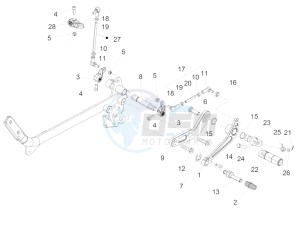 V7 II Racer ABS 750 USA-CND drawing Gear lever