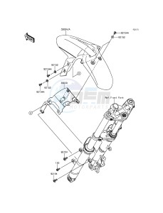 Z300 ER300AGF XX (EU ME A(FRICA) drawing Front Fender(s)