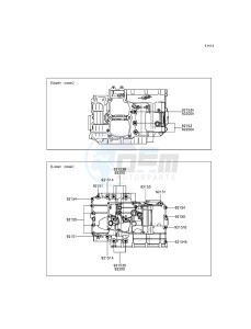 VERSYS 650 KLE650EGF XX (EU ME A(FRICA) drawing Crankcase Bolt Pattern