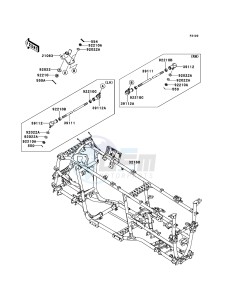 KVF750 4x4 KVF750LCS EU GB drawing Frame