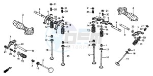 VT750CD3 drawing CAMSHAFT/VALVE