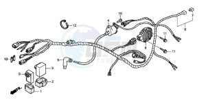 TRX250TM FOURTRAX RECON drawing WIRE HARNESS (TRX250TM)