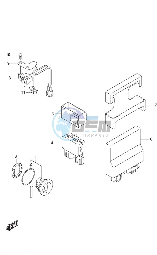 PTT Switch/Engine Control Unit