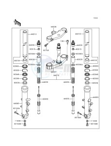 ZX 600 G [NINJA ZX-6R] (G1-G2) [NINJA ZX-6R] drawing FRONT FORK