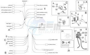 RSV4 1000 APRC R ABS (AU, CA, EU, J, RU, UK, USA) drawing Electrical system I