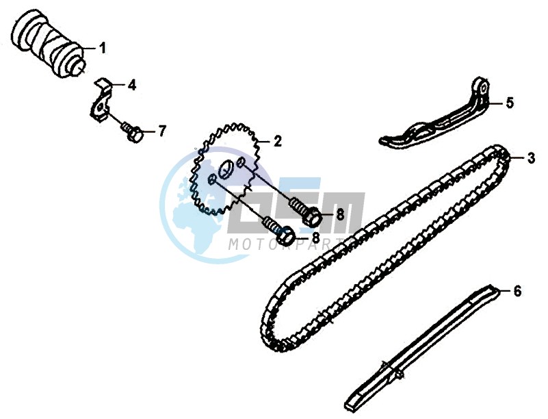 CHAIN / CHAIN TENSIONER / CHAIN GUIDE