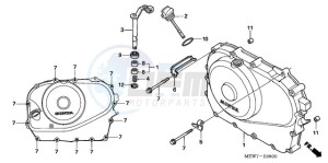 NT700VAA UK - (E / ABS MKH) drawing RIGHT CRANKCASE COVER