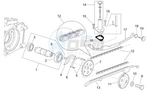 Leonardo 250 (eng. Yamaha) drawing Valve control