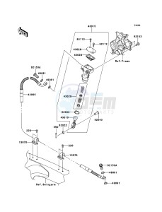 KX250F KX250ZEF EU drawing Rear Master Cylinder