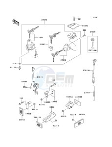 ZX 600 J [ZZR600] (J4) J4 drawing IGNITION SWITCH_LOCKS_REFLECTORS