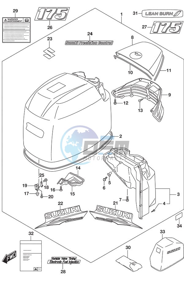 Engine Cover (White) (C/R) (Model: ZG)