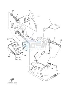 XT1200ZE SUPER TENERE ABS (2KB1 2KB2) drawing STEERING HANDLE & CABLE