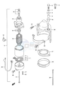 DT 115 drawing Starting Motor (1986 to 1999)