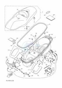 YP400RA XMAX 400 ABS (BL16) drawing SEAT