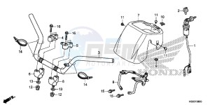 TRX250TMH Europe Direct - (ED) drawing HANDLE PIPE