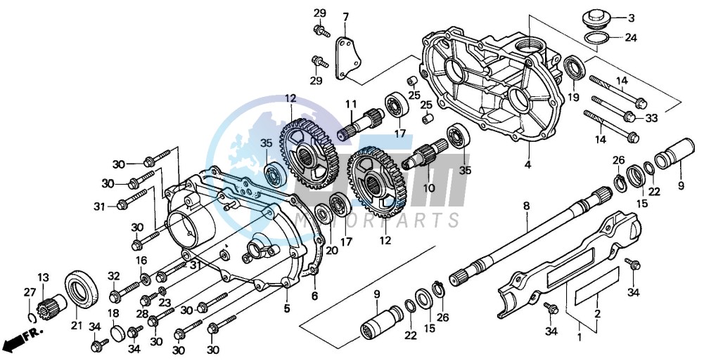 FRONT DRIVESHAFT (TRX300FW)