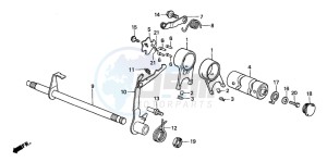 XR50R drawing GEARSHIFT DRUM