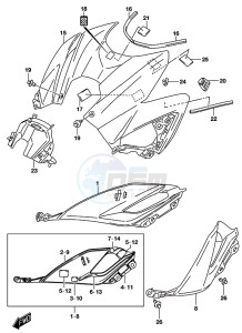 GSX-S750A drawing FUEL TANK COVER (GSX-S750AL8 E21)