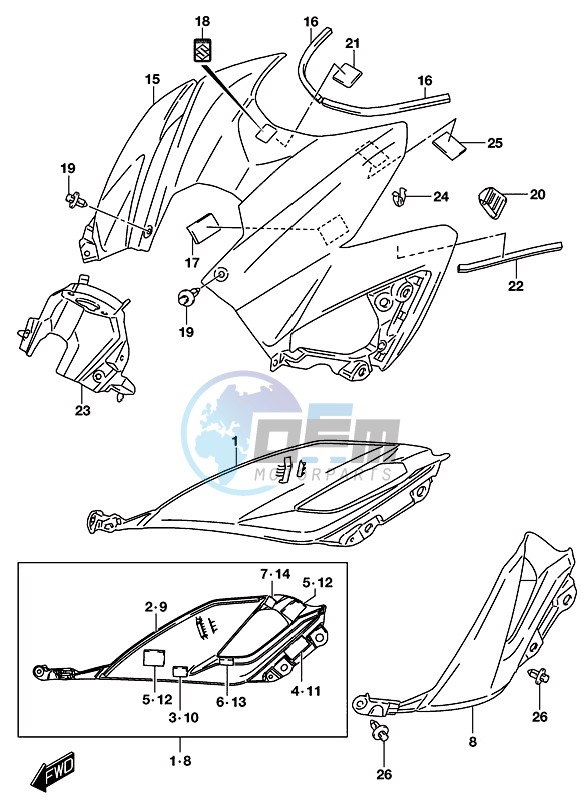 FUEL TANK COVER (GSX-S750AL8 E21)