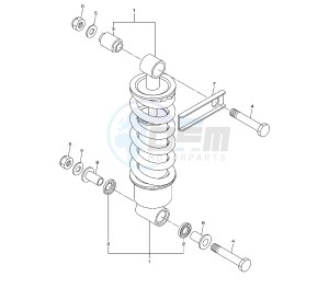 XJ6-F DIVERSION 600 drawing REAR SUSPENSION