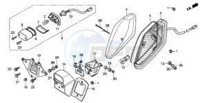 VT750C drawing TAILLIGHT