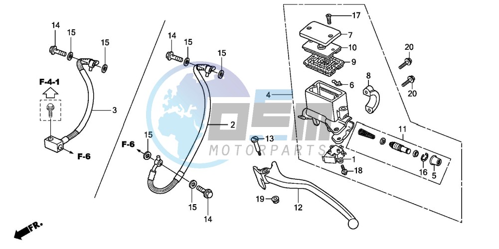 RR. BRAKE MASTER CYLINDER