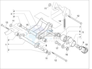 Liberty 150 4t 2v ie e3 (Vietnam) drawing Swinging arm