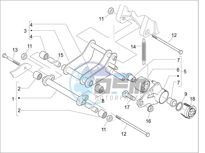 Swinging arm