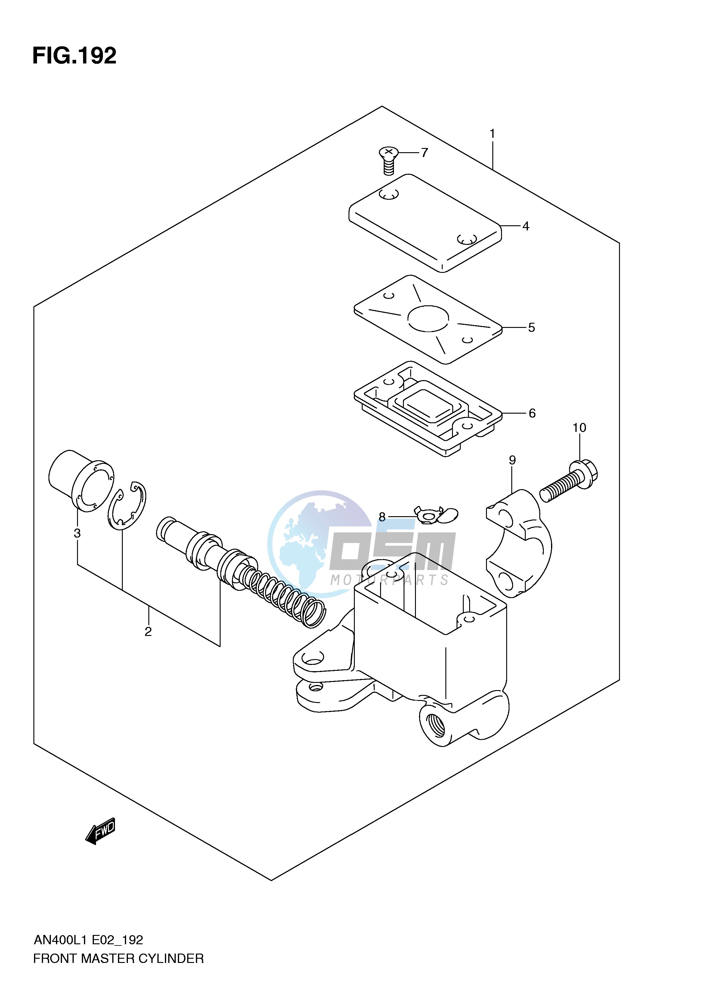 FRONT MASTER CYLINDER (AN400L1 E19)