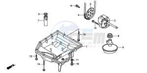 CB600F HORNET drawing OIL PAN/OIL PUMP