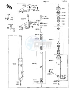 VN 1500 B [VULCAN 88 SE] (B1-B3) [VULCAN 88 SE] drawing FRONT FORK