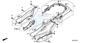 ST1300A9 ED / ABS MME drawing SIDE COVER/REAR COWL