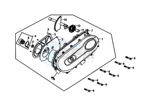 ALLO 50 (25 KM/H) (AJ05WA-NL) (L8-M0) drawing L. CRANK CASE COVER / ALLO 50 (25 KM/H) (AJ05WA-NL) (L8-M0)