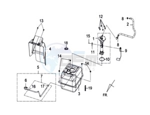 GTS 125I drawing FUEL TANK - FUEL CUT