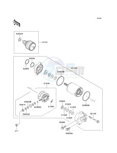 JH 1100 A [1100 ZXI] (A6-A8) [1100 ZXI] drawing STARTER MOTOR